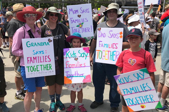 Boston immigration rally: Whole family