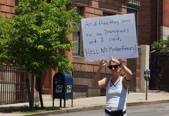 Boston immigration rally: Hell no