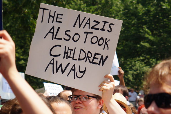 Boston immigration rally: Nazis took kids away