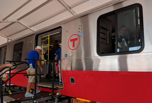 Entering a new Red Line car