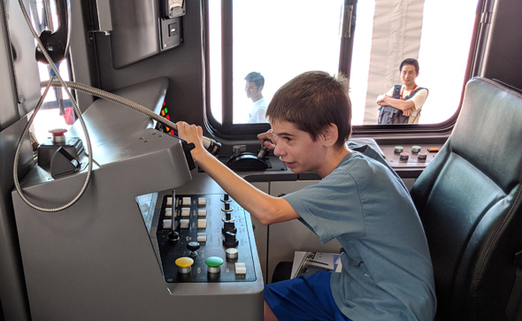 Driving a new Red Line car