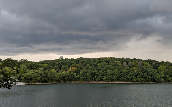 Impending rain at Jamaica Pond