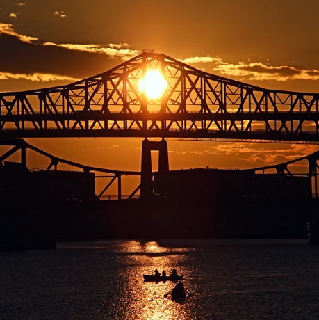 Tobin Bridge sunset