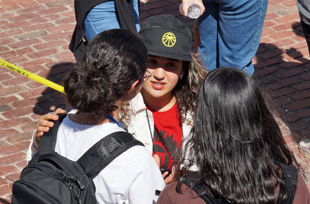 Saya Ameli Hajebi at the climate-change rally