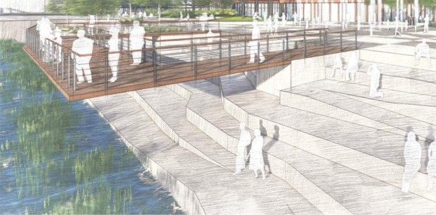 Water's edge in proposed development