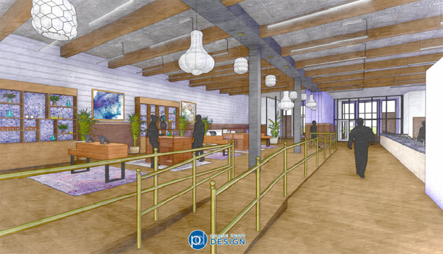 Inside the proposed shop