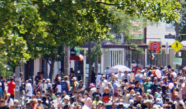 Pedestrian crowd