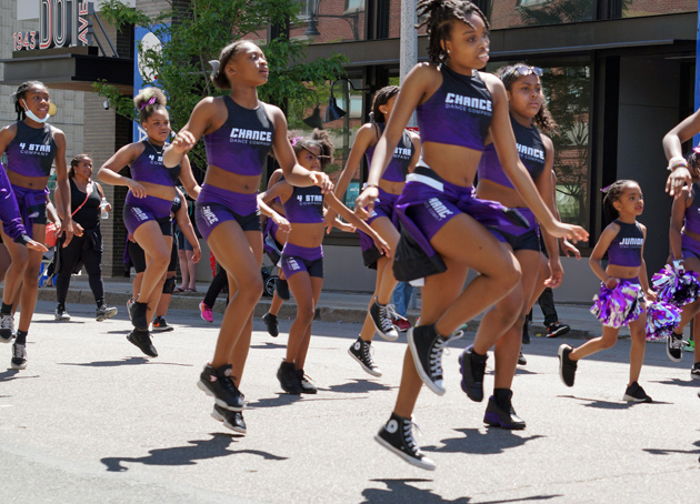 Jumping dancers