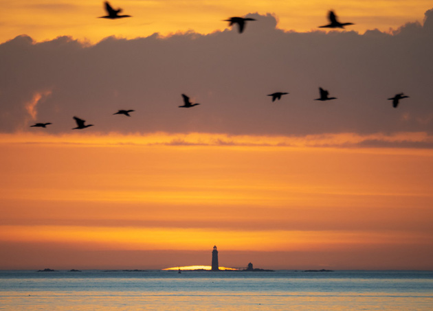 Sunrise over Graves Light