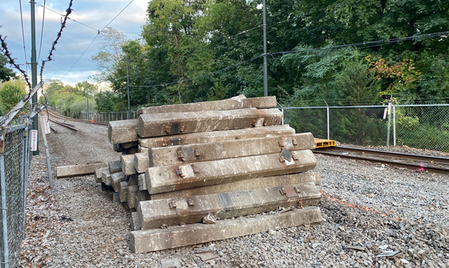 New ties to go with the new tracks on the Mattapan Line