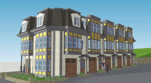 Rendering of the townhouse building