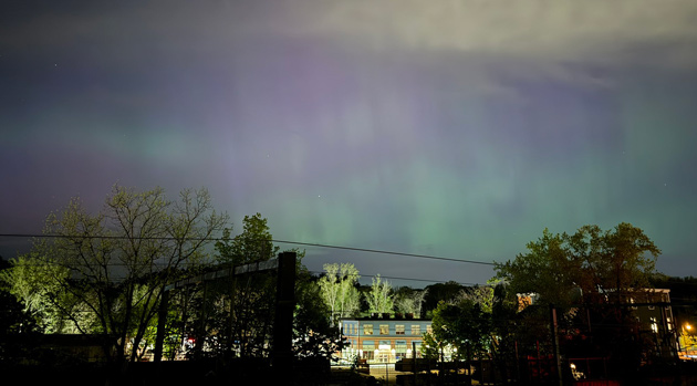 Aurora over Jamaica Plain