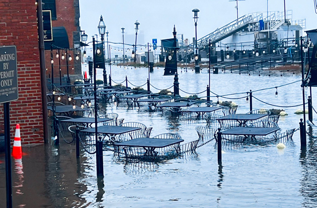 Flooded Long Wharf