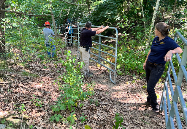 Setting up the chute