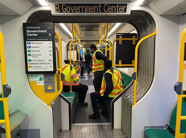 Interior of the new trolley