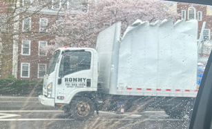 Box truck with its roof sheered off