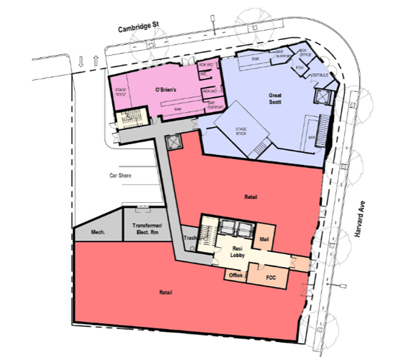 Layout of the first floor